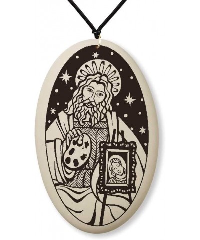 Saint Luke Medal on Braided Cord | Patron of Artists, Physicians, and Surgeons $13.50 Necklaces