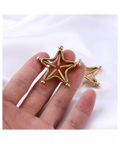 Sexy Body Piercing Rings Adjustable Surgical Steel Non-Pierced Nipple Shields Rings Screw Clip on Body Jewelry Gold One Size ...