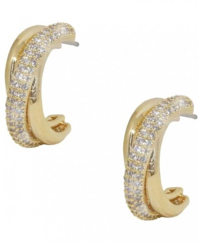 Women's Crystal Intertwined Cuff Earrings, Gold, One Size $26.95 Earrings