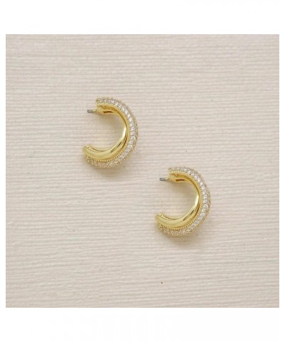 Women's Crystal Intertwined Cuff Earrings, Gold, One Size $26.95 Earrings