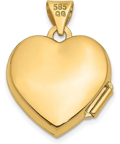 14k Yellow Gold Heart Personalized Photo Locket Necklace Charm Pendant Fine Jewelry For Women Gifts For Her $72.23 Necklaces