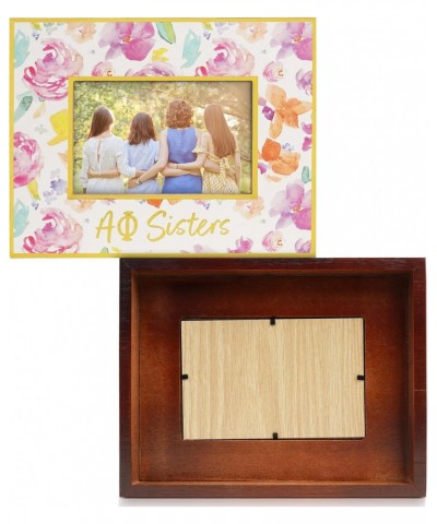 Alpha Gamma Delta Sister Picture Frames with Cute Floral Design, for 4" x 6" Pictures, AGD Sorority Gifts, Big Little Sororit...