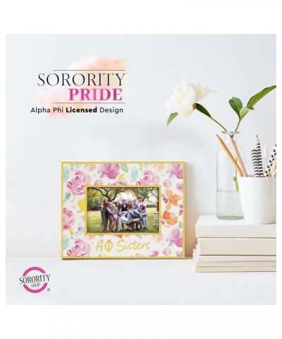 Alpha Gamma Delta Sister Picture Frames with Cute Floral Design, for 4" x 6" Pictures, AGD Sorority Gifts, Big Little Sororit...