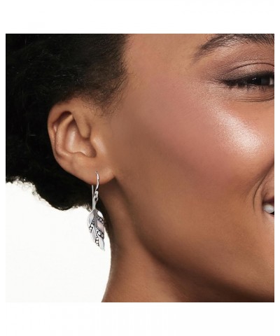 Mother-Of-Pearl Bali-Style Leaf Drop Earrings in Sterling Silver $34.08 Earrings