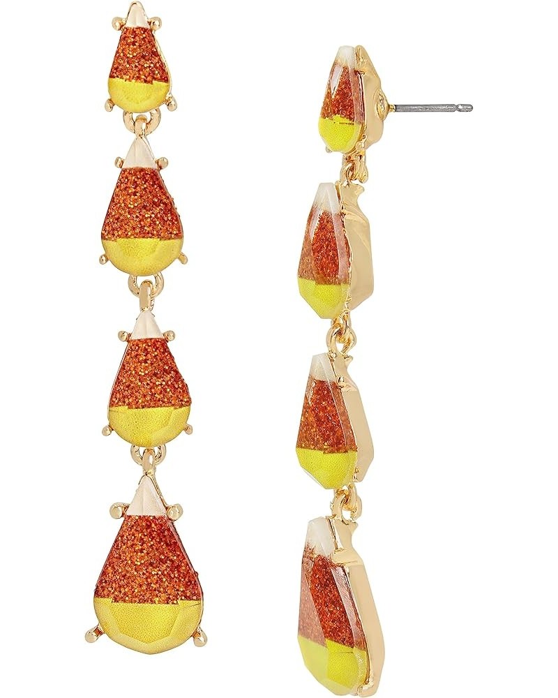 Womens Halloween Earrings One Size Orange 3 $12.00 Clothing