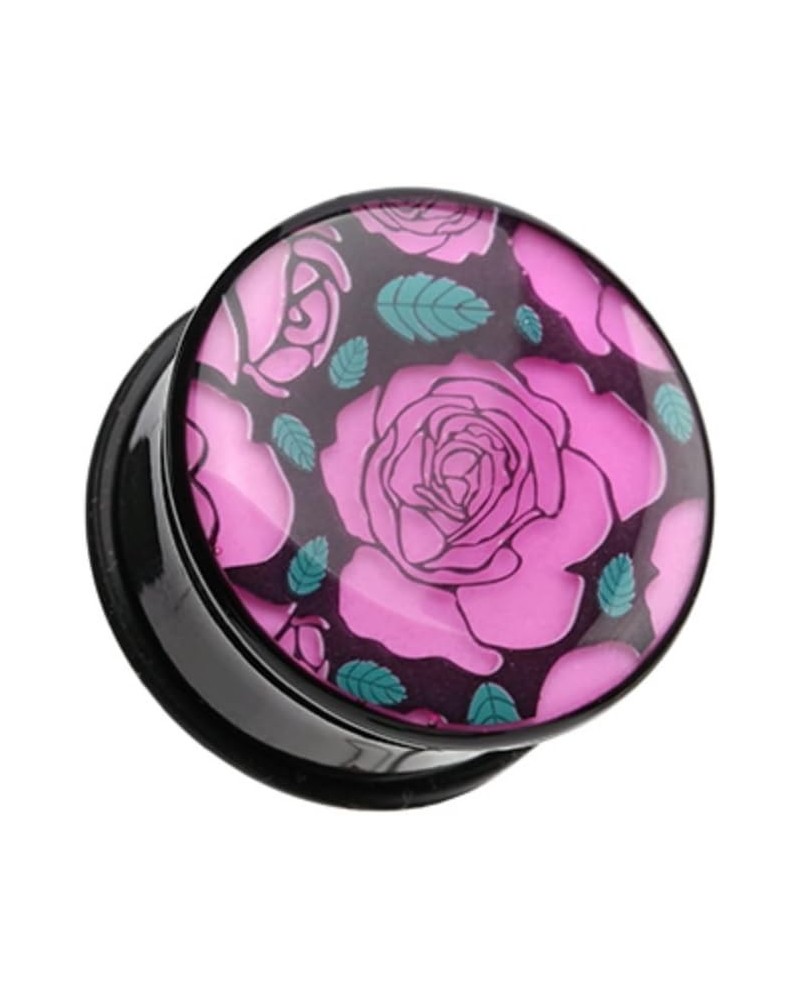 Glow in the Dark Romantic Roses Single Flared WildKlass Ear Gauge Plug (Sold as Pairs) 7/8" (22mm) $11.12 Body Jewelry