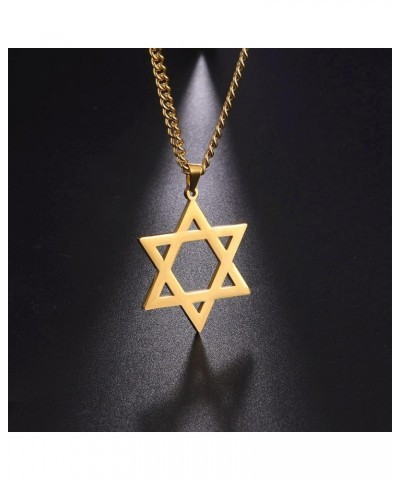 Judaism Jewish Star of David Religious Cross Pendant Necklace Earrings Sets for Women Men Hypoallergenic Jewelry Gold Set $10...