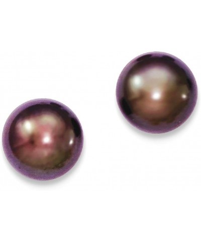 925 Sterling Silver 4 5mm Black Freshwater Cultured Button Pearl Stud Earrings 925 Sterling Silver - 8mm - 0.31 inch $44.52 E...