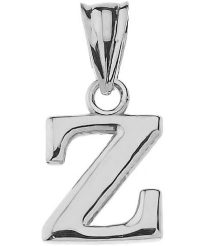 .925 Sterling Silver Personalized Initial Pendant Charm - Choice of Letter Z $11.59 Necklaces