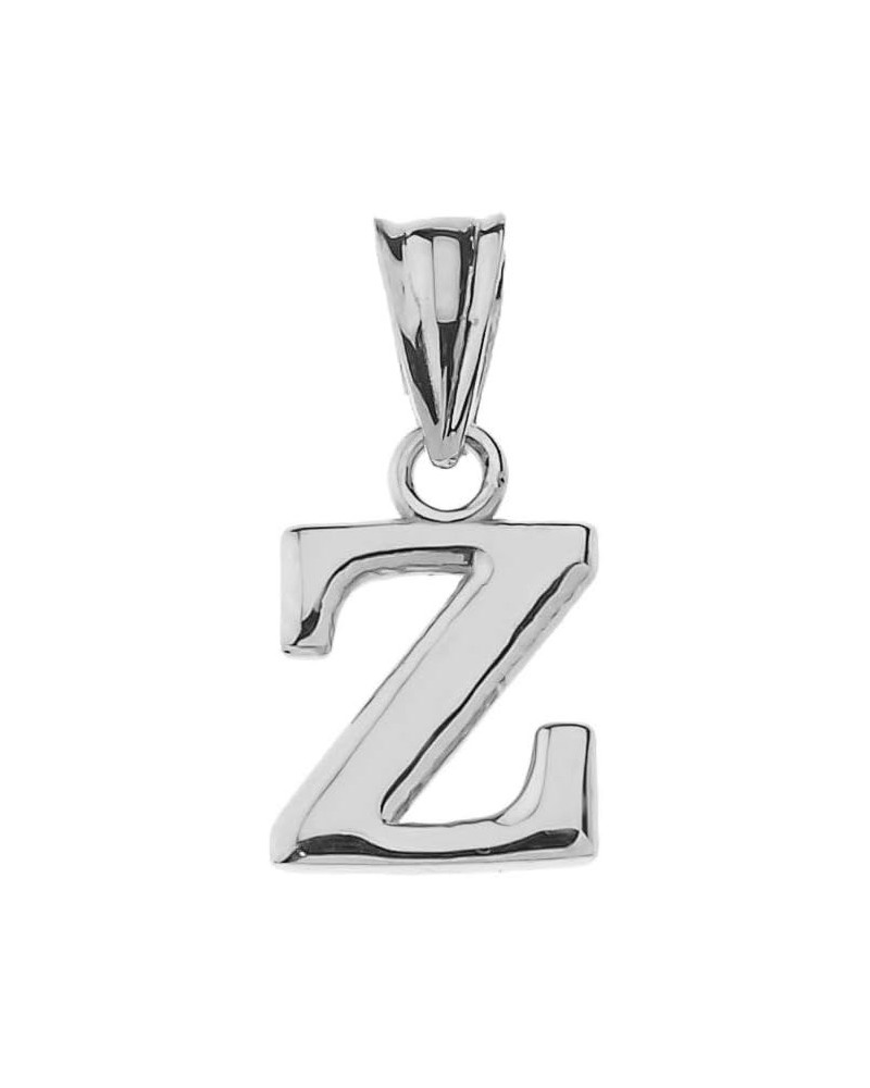 .925 Sterling Silver Personalized Initial Pendant Charm - Choice of Letter Z $11.59 Necklaces