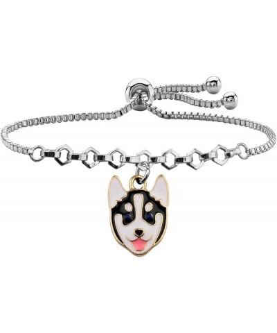 Husky Jewelry Husky Keychain Husky Bracelet/Necklace Dog Mom Gift Dogs Jewelry for Husky Lover Slider Bracelet $7.84 Bracelets