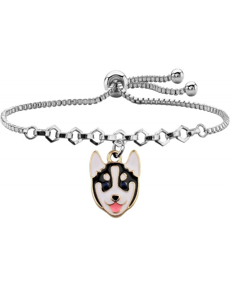 Husky Jewelry Husky Keychain Husky Bracelet/Necklace Dog Mom Gift Dogs Jewelry for Husky Lover Slider Bracelet $7.84 Bracelets