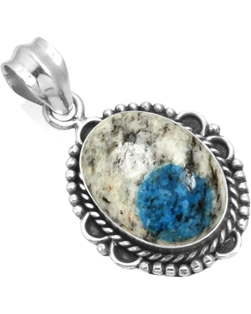 925 Sterling Silver Statement Pendant for Women 12x16 Oval Gemstone Handmade Jewelry for Gift (99535_P) K2 Jasper $15.54 Pend...