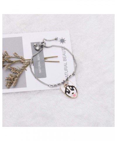 Husky Jewelry Husky Keychain Husky Bracelet/Necklace Dog Mom Gift Dogs Jewelry for Husky Lover Slider Bracelet $7.84 Bracelets