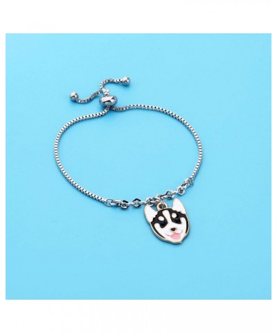 Husky Jewelry Husky Keychain Husky Bracelet/Necklace Dog Mom Gift Dogs Jewelry for Husky Lover Slider Bracelet $7.84 Bracelets