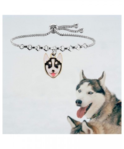 Husky Jewelry Husky Keychain Husky Bracelet/Necklace Dog Mom Gift Dogs Jewelry for Husky Lover Slider Bracelet $7.84 Bracelets