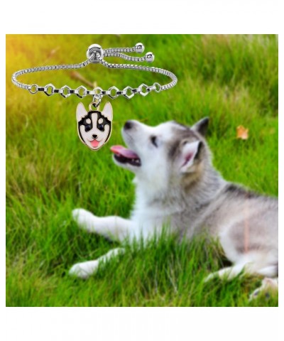 Husky Jewelry Husky Keychain Husky Bracelet/Necklace Dog Mom Gift Dogs Jewelry for Husky Lover Slider Bracelet $7.84 Bracelets