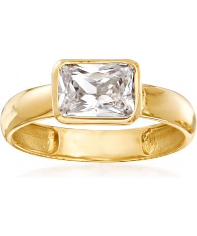 1.70 Carat CZ Ring in 14kt Yellow Gold $125.24 Rings