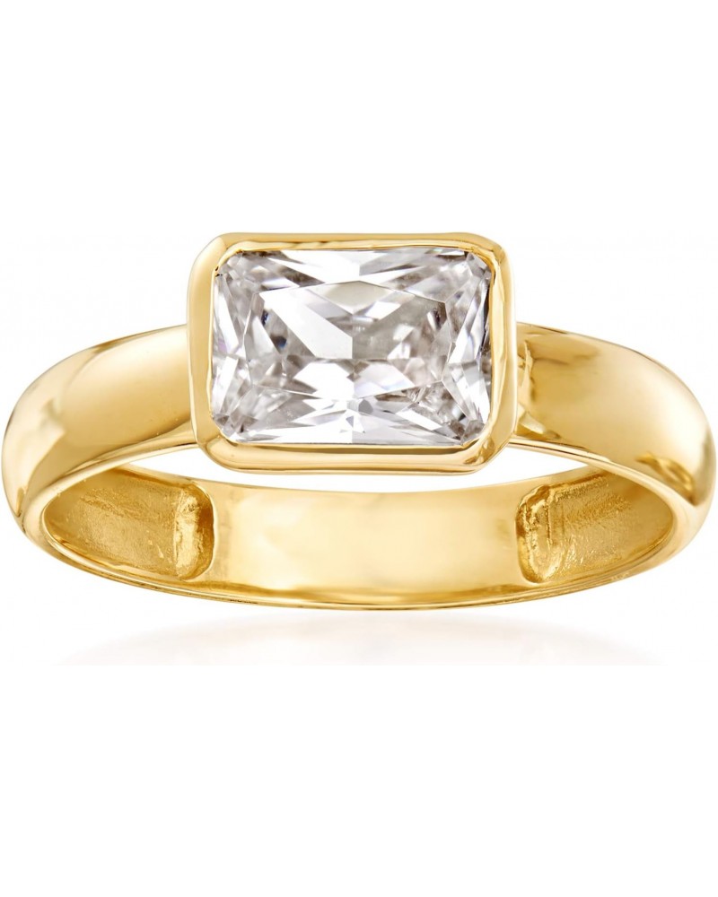 1.70 Carat CZ Ring in 14kt Yellow Gold $125.24 Rings