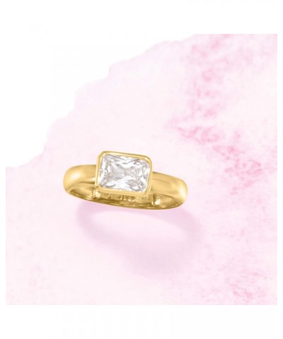 1.70 Carat CZ Ring in 14kt Yellow Gold $125.24 Rings