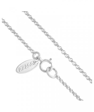 Initial Letter R Personalized Serif Font Pendant Necklace Thin 1mm Chain Sterling Silver 16.0 Inches $31.69 Necklaces