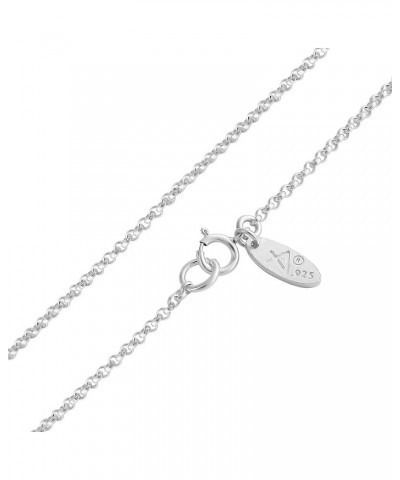 Initial Letter R Personalized Serif Font Pendant Necklace Thin 1mm Chain Sterling Silver 16.0 Inches $31.69 Necklaces