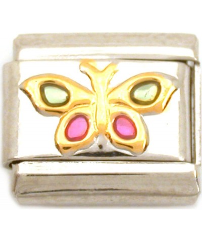 Butterfly Italian Charm Enamel 9mm $6.84 Bracelets