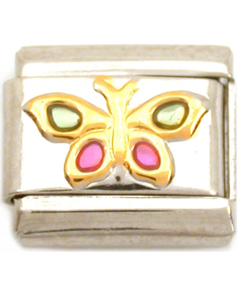 Butterfly Italian Charm Enamel 9mm $6.84 Bracelets