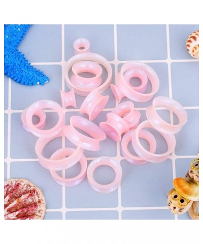 12-38 Pairs Silicone Ear Tunnels Plugs Colorful Soft Flexible Hollow Saddle Silicone Gauges Ear Piercing Jewelry 2g-1 inch 12...