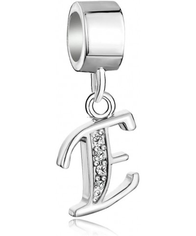 Sterling Silver Alphabet Beads A Letter Initial Spacer Dangle Clear Synthetic Crystal Charm E $8.61 Bracelets