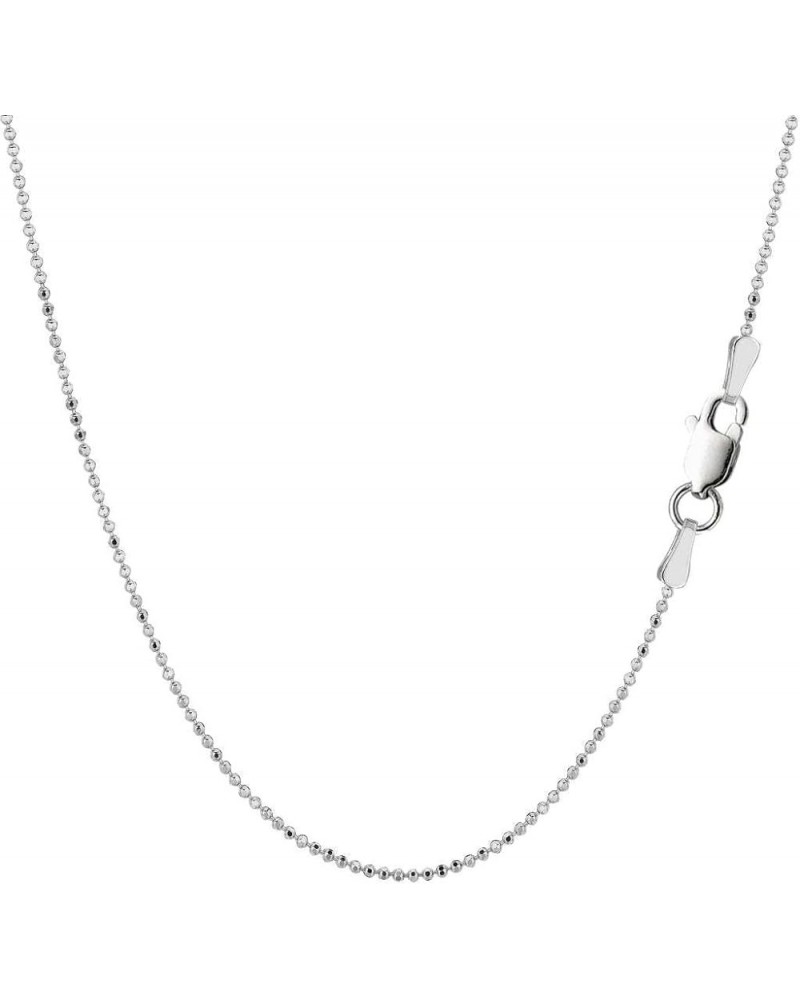 925 REAL Sterling Silver 1mm Bead Chain with Lobster Clasp, Rhodium Chain, Unisex (16" - 20 inch) 16.0 Inches $18.54 Necklaces