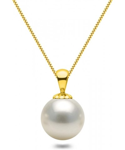 White Japanese AAAA 6-10mm Akoya Cultured Pearl Pendant Necklace 16"/18" Solitaire Necklace Pendant 18.0 Inches 9.5-10.0mm $4...