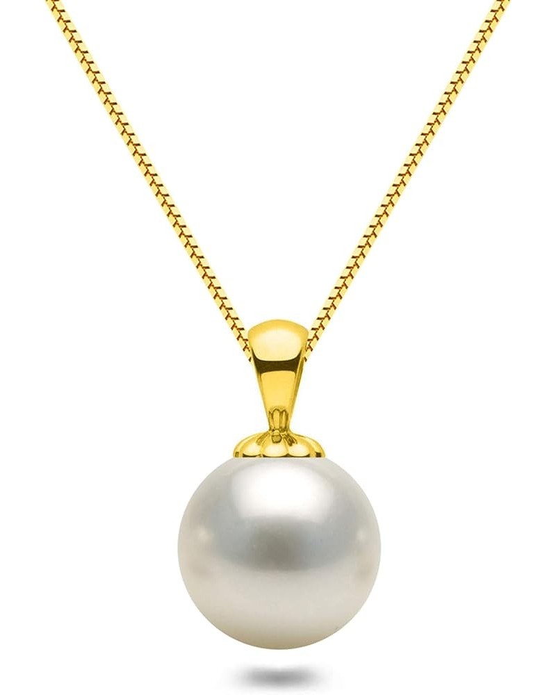 White Japanese AAAA 6-10mm Akoya Cultured Pearl Pendant Necklace 16"/18" Solitaire Necklace Pendant 18.0 Inches 9.5-10.0mm $4...