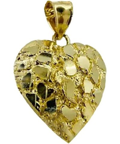 Hip Hop Unique Design Gold Nugget Heart Shaped Charm Pendant For Women and Men Jewerlry (X Small, Gold) $9.46 Necklaces