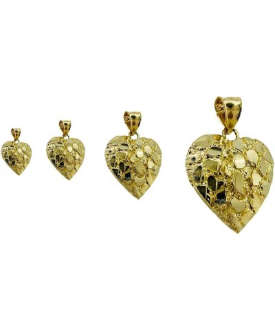 Hip Hop Unique Design Gold Nugget Heart Shaped Charm Pendant For Women and Men Jewerlry (X Small, Gold) $9.46 Necklaces