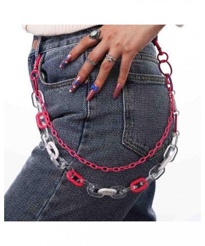 Cute Pants Jean Chain Layered Keychain Punk Colorful Pink Pendants Heart Pocket Trousers Chain Hiphop Rock Wallet Chains Body...