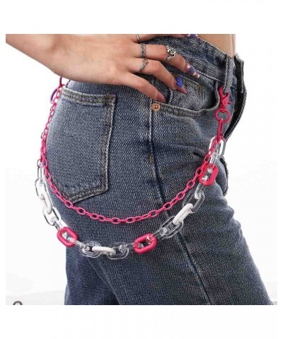 Cute Pants Jean Chain Layered Keychain Punk Colorful Pink Pendants Heart Pocket Trousers Chain Hiphop Rock Wallet Chains Body...