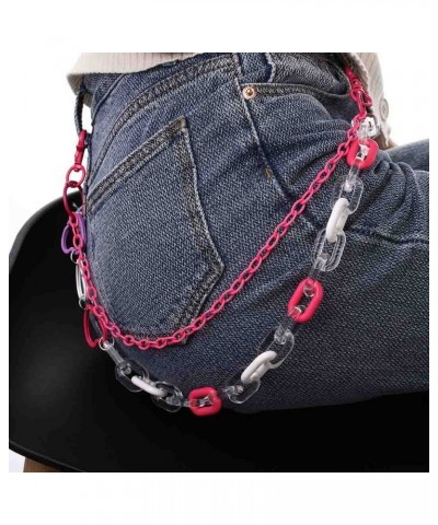 Cute Pants Jean Chain Layered Keychain Punk Colorful Pink Pendants Heart Pocket Trousers Chain Hiphop Rock Wallet Chains Body...