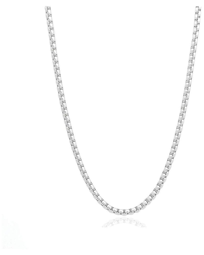 Chain necklace, 3MM Square Rolo Stainless steel chain necklace for women men, Silver chains 16-30 inch available 18 inch $7.4...