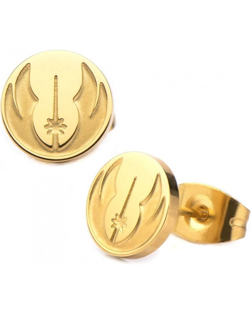 Star Wars Jedi Symbol Gold Plated Stud Earrings $11.93 Earrings