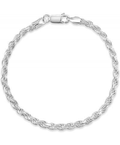 925 Sterling Silver Chain Bracelet, Rope Link Bracelet for Men & Women, Hypoallergenic, Best Fit for Gifting to Loved Ones 2....