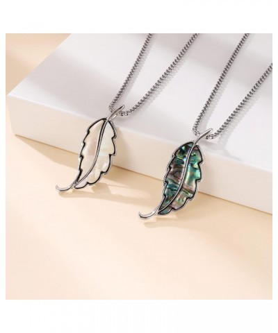 Abalone Shell Necklace for Women Stainless Steel Abalone Shell Pendant Abalone Shell Jewelry Birthday Gift for Girlfriend Mom...