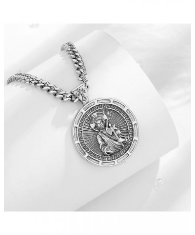 Unique Religious Gifts for Men Women, St. Michael/St. Christopher/St. Benedict/Virgin Mary Pendant Necklaces St Jude Medal $3...