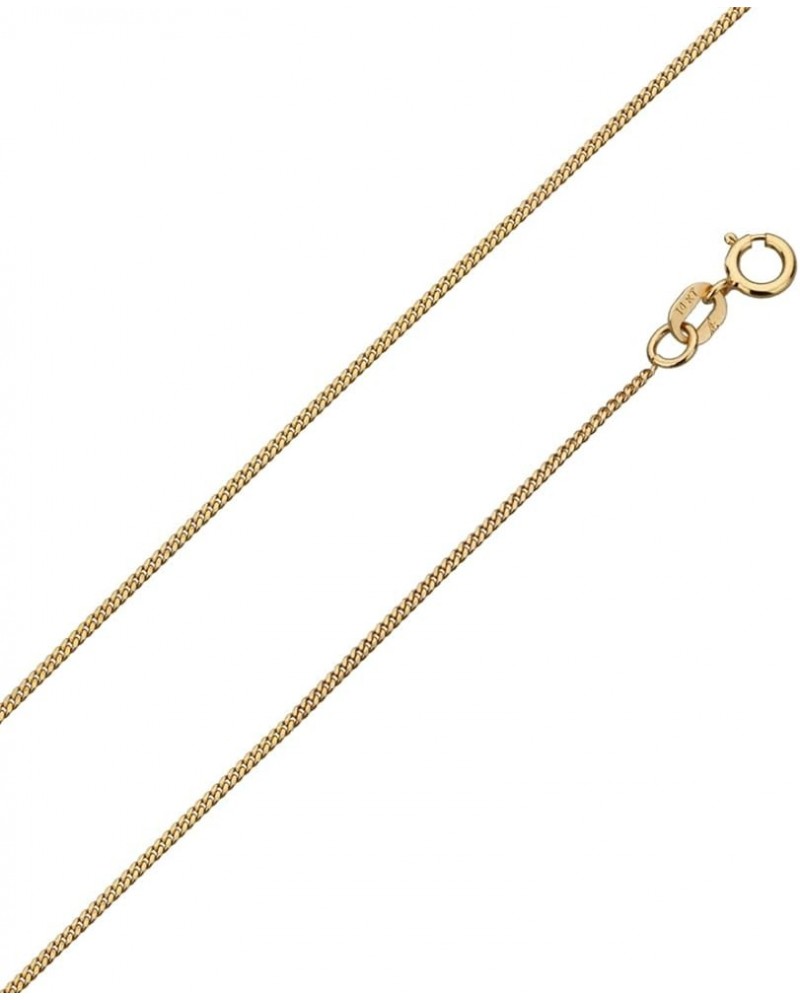 Solid 14K Gold Necklace 0.9mm Baby Link Curb Chain Necklace (16, 18, 20, 22, 24 Inches) 22.0 Inches $57.16 Necklaces