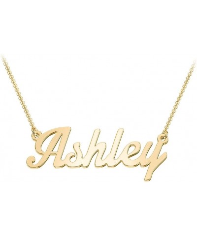 14K Gold Personalized Name Necklace in Glamorous Font by JEWLR 18.0 Inches Yellow Gold $91.80 Necklaces