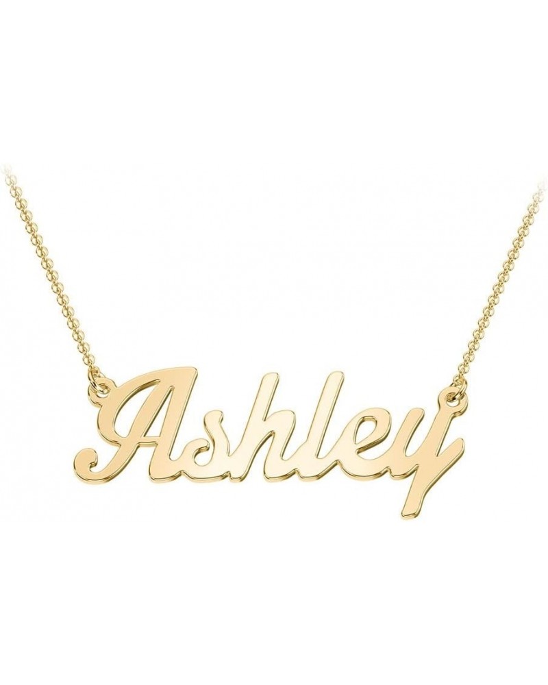 14K Gold Personalized Name Necklace in Glamorous Font by JEWLR 18.0 Inches Yellow Gold $91.80 Necklaces