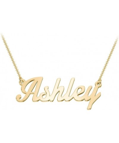 14K Gold Personalized Name Necklace in Glamorous Font by JEWLR 18.0 Inches Yellow Gold $91.80 Necklaces