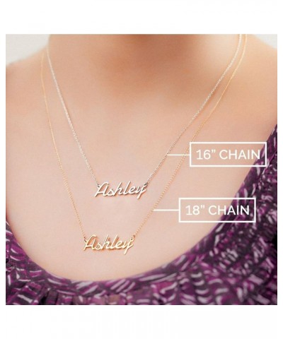 14K Gold Personalized Name Necklace in Glamorous Font by JEWLR 18.0 Inches Yellow Gold $91.80 Necklaces