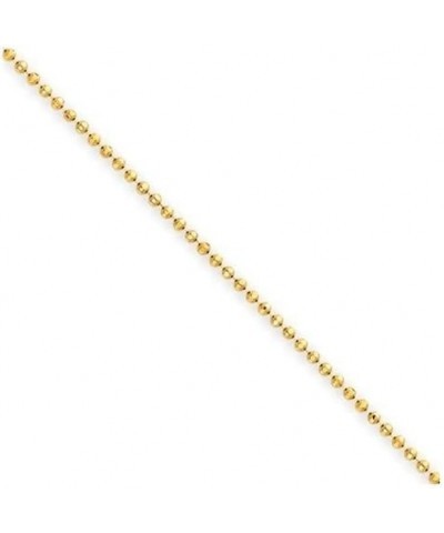 1mm thick 18K gold plated on solid sterling silver 925 Italian diamond cut BALL bead link chain necklace bracelet anklet - 15...