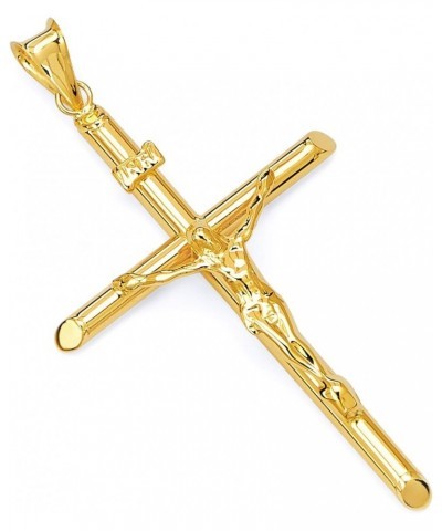 14k REAL Yellow Gold Religious Crucifix Jesus Cross Charm Pendant - 5 Different Size Available 50 x 25 mm $52.08 Pendants